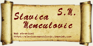 Slavica Menčulović vizit kartica